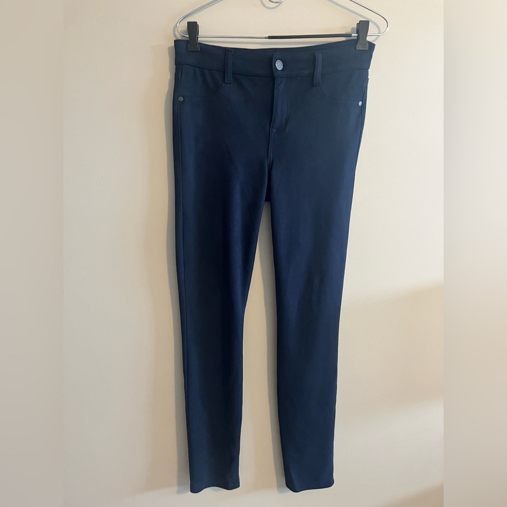 Level 99 dark blue suede feel skinny jeggings size 28